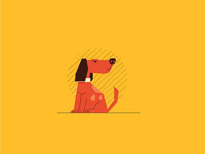 Dog dog graphic design illustration polygon retro simple