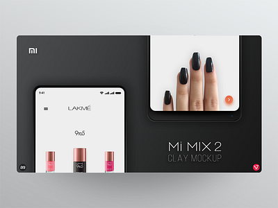 Mi MIX 2 clay mockup *Part 1/4* appdesign black mockup photoshop ui userinterfacedesign ux virtuosoalpha virtuosodesigner xiaomi