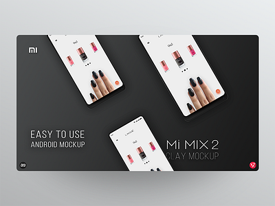 Mi MIX 2 clay mockup *Part 2/4* appdesign black mockup photoshop ui userinterfacedesign ux virtuosoalpha virtuosodesigner xiaomi