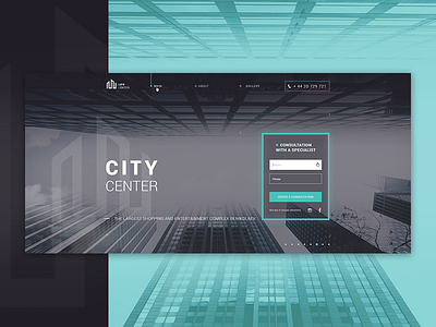 City Center banner business center city color design follow inspiration style town ui web