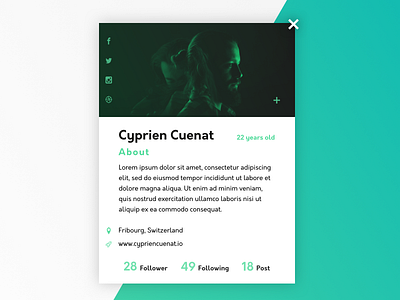 DailyUI 006 – User Profile 006 dailyui design follow profile ui user