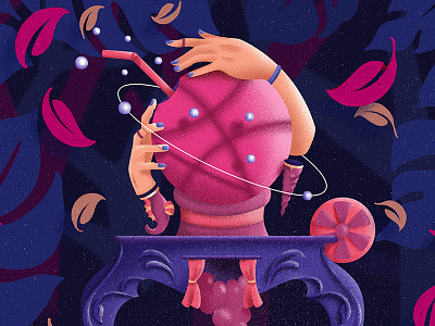 Hello Dribbble! clairvoyant debut dribbble hello illustration