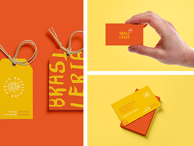 Brasileria brasileria brazil business card institutional stationery orange shot yellow