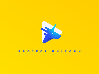 Project Unicorn logo polygon shape typography unicorn