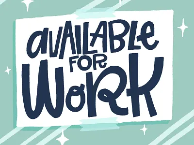 Available for Work! brush brushes digital digital brushes graphic design hand lettering lettering photoshop brushes ps brushes