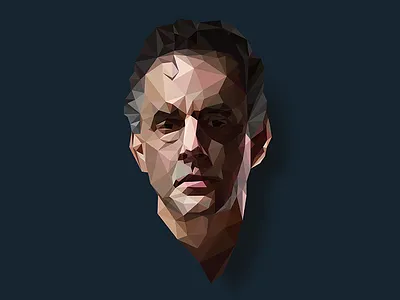 Jordan Peterson lowpoly portrait