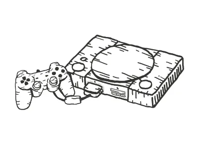 Don't play this at home illustration music playstation one punk