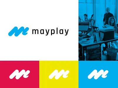 Mayplay Logo agency branding flat font identity logo logotype m mayplay