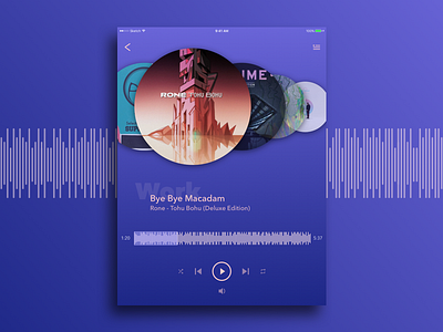 Daily UI #009 Music Player for iPad app apple daily dailyui ipad music player tablet ui