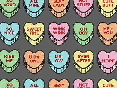 Talking Hearts dot matrix graphic design hearts overprint valentines vector