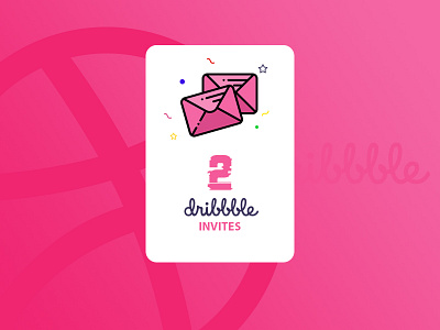 Invitation dribbble invitation pink works