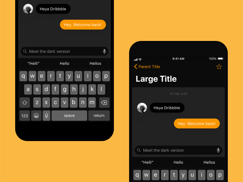 Light & Dark mode for iOS Kit