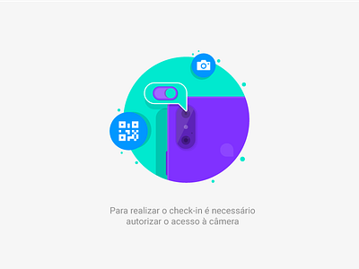 Camera activate authorize camera illustration smartphone sympla vector