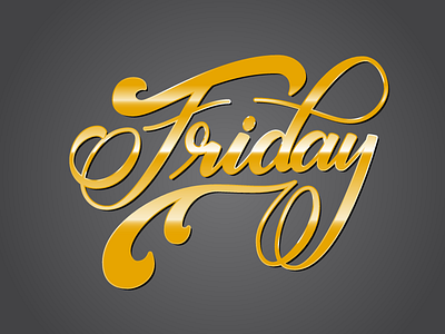 Friday calligraphy hand lettering illustration logo