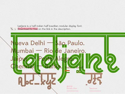 Ladjane - FreeFont brasil download freefont india modular type typography