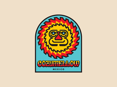 Sundaze Fundaze apparel cozumel groovy hippie illustration logo mexico psychedelic sticker sun trippy typography