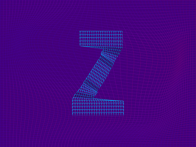 Grid Z font grid letter mesh type typography z