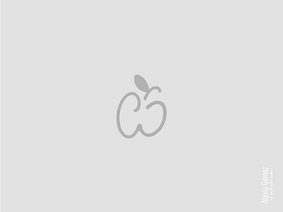 Alexia G. Nutrición apple branding fruit logo nutrition symbol