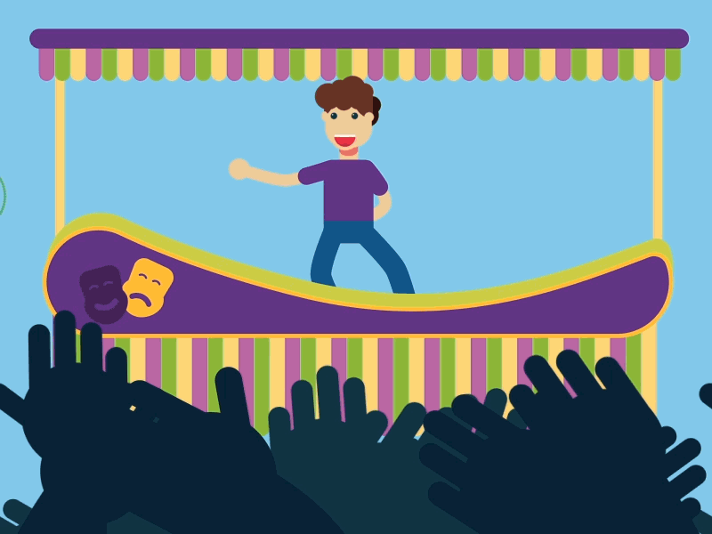 Mardi Gras animation baton rouge beads character gif mardi gras motion graphics new orleans