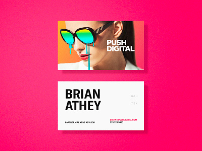 Networking branding business cards identity push digital stationery