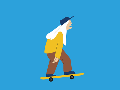 Skater - human pattern andante character contest flat illustration pattern personagem porto skater sport vector