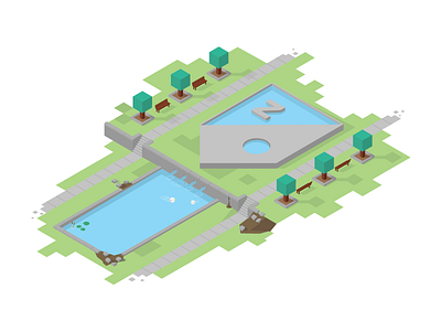 Z Garden illustration isometric