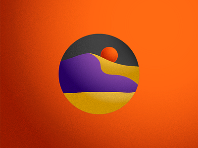 DUNE desert dune gradient hot illustration orange sun texture