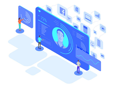 Dashboard dashboard hero image home page illustration isometric team ui