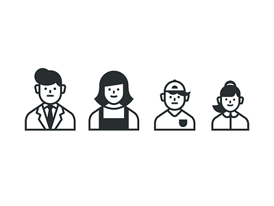 Family Icon Set app icon family human icon icon set line icon