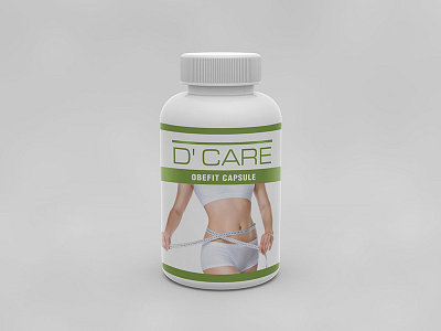 D'CARE Obefite Capsule Print Packaging Design bottle capsule dcare design fit health india packaging print product slim