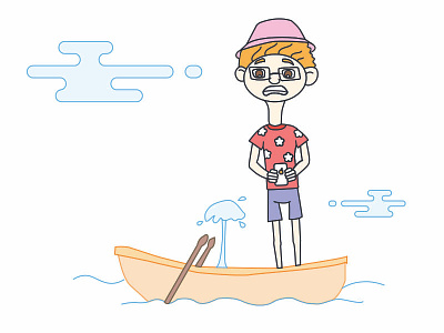 Vacation gone wrong! character design sinking vacation