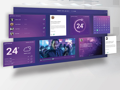 Interactive Live Wall app concept design social ui ux widget