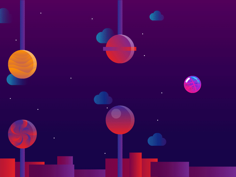 Dribbble Mini-Game animation art design dribbble game graphic lolipop shots vector