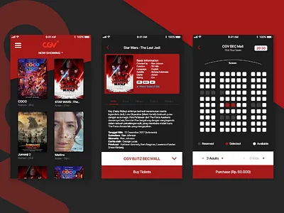 Movie Ticket Challenge 2d app branding cinema clean design flat movie