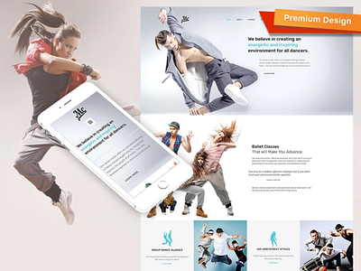 Dance Studio Premium Moto CMS 3 Template design for website mobile website design web design website design website template