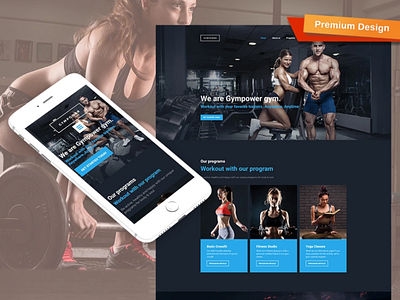 Gympower - Fitness & Bodybuilding Website Design design for website mobile website design web design website design website template