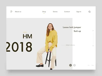 Web design exercise-04 cloth fashion interface layout ui ux web