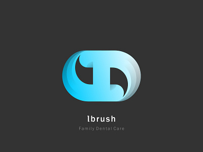 Ibrush brush dental design gradient i identity illustration logo logotype mark symbol