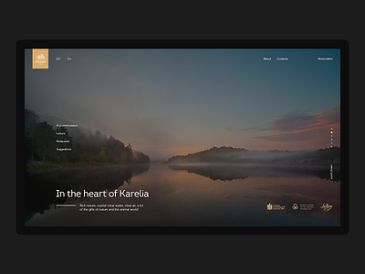 Ladoga Manor clean desktop estate fullscreen interface ladoga minimal promo ui ux web website