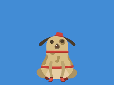 Doggy Garmon animation dog flat garmon gif