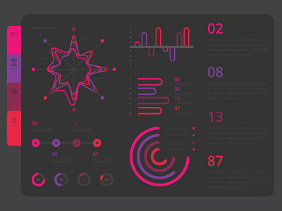 Fancy Stylish Data Visualization business data visualization diagram fancy graphic hipster icon infographic marketing presentation stylish