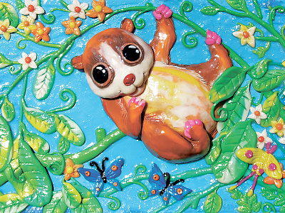 In the animal world animals cute handmade illustration nature peace plasticine wild