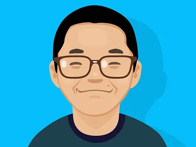 Self portrait cartoon character face illustration portrait selfie