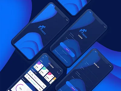 Fitness App animation app chat colorful fitness gif health interaction ios ui ux warm