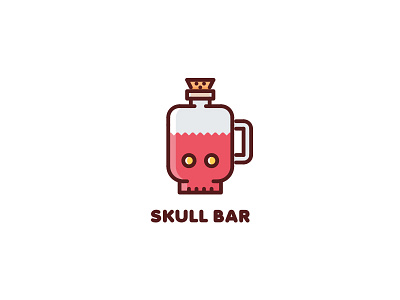 Skull Bar bar bottle clean dead drink logo potion skull wine