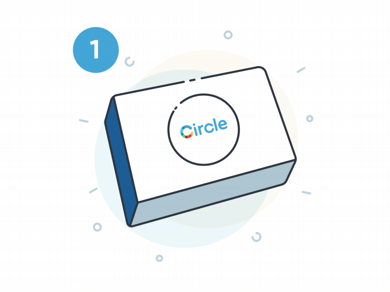 Circle Icon Animation #1 box dna health icon illustration landing lottie lottiefiles