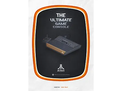 Atari 2600 Poster atari console design game geek illustration iso old poster vector vintage