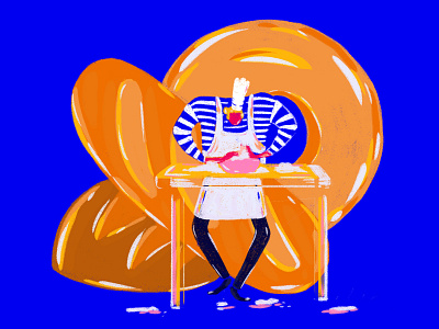 Bread Baker baker bread character design illustration photoshop