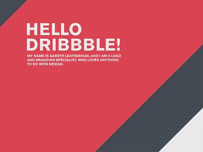 Hello Dribbble! branding debut garethl graphicdesign hello dribbble logo logodesign logos