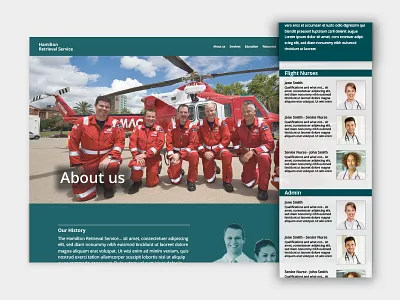 About us Page for Hamilton Retrieval Service design mobile responsive ui ux web